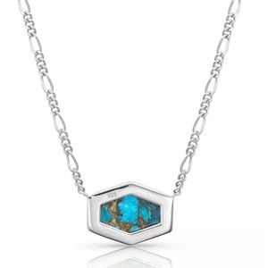 NIB Montana Silversmiths Hexagon Turq. Necklace
